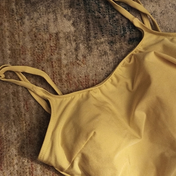 Classic Square Neck, Scoop Back Ruched One Piece Swimsuit/Body Suit NWOT - Picture 9 of 13